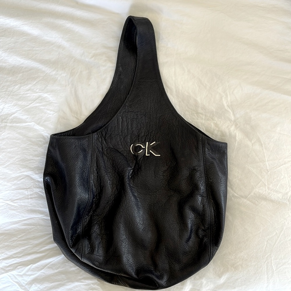 Custom “CK” Clare V. bag, navy